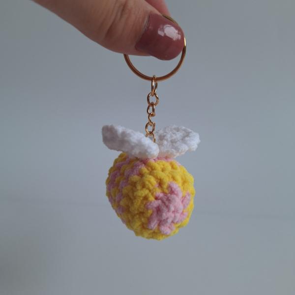 Gehaakte sleutelhanger 'Grapefruit bij'