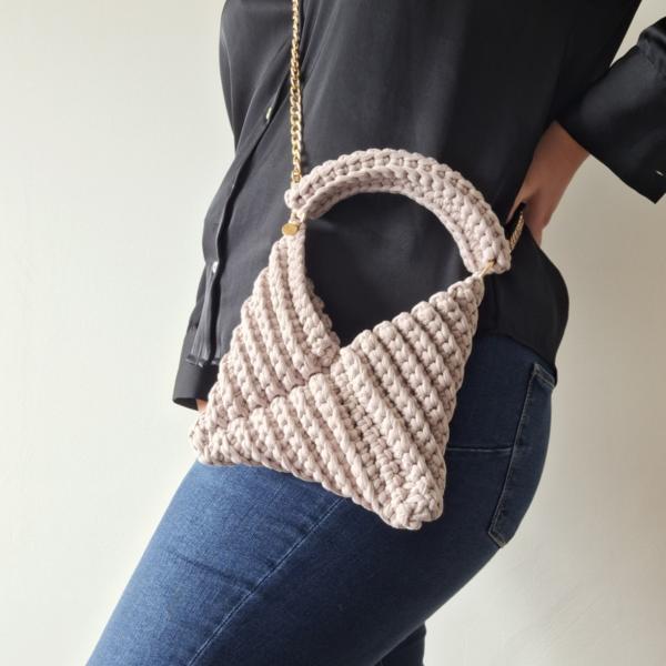Gehaakte crossbody tas 'Beige'