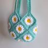 Thumbnail for Gehaakte tas | Turquoise madeliefjes