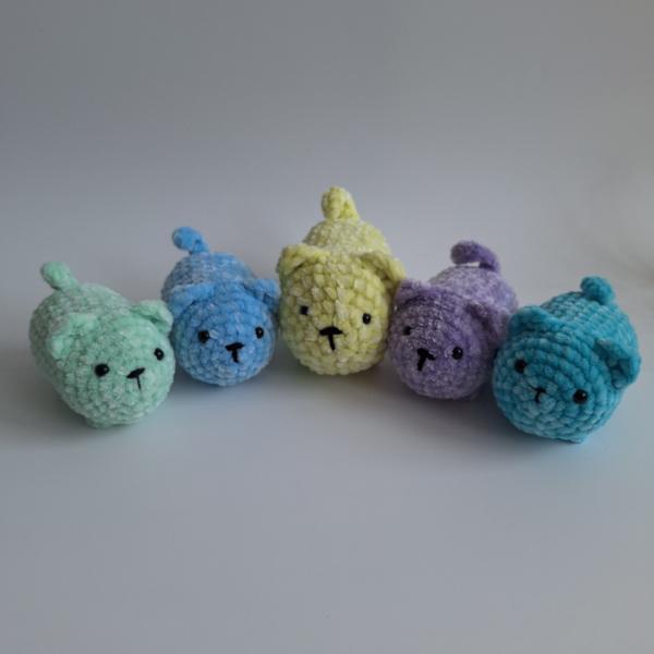 Gehaakte knuffel 'Lila kat'