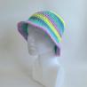Thumbnail for Gehaakte bucket hat | Blauw, mint, lila en lime