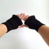 Thumbnail for Gehaakte handschoenen - gehaakte vingerloze handschoenen | Zwart