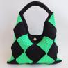 Thumbnail for Gehaakte checker handtas 'Zwart en neon groen'