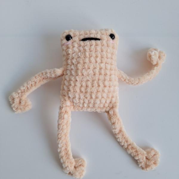 Gehaakte knuffel | Crème kikker