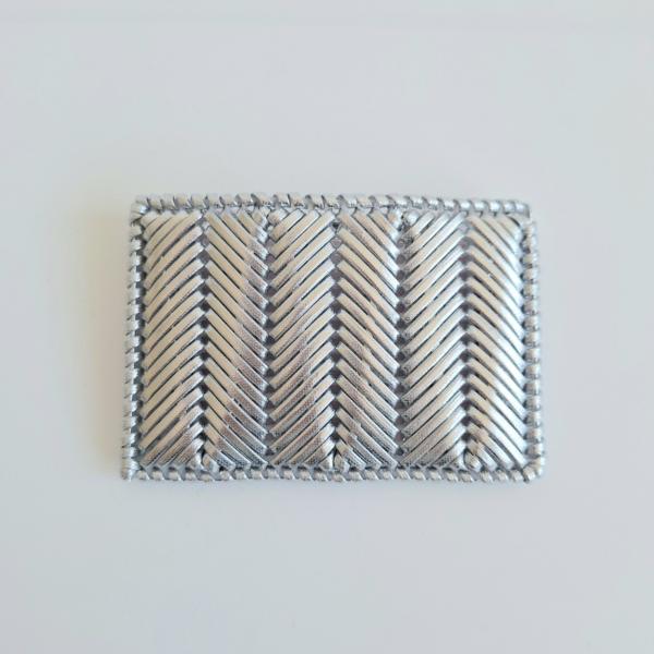 geweven pasjeshouder | Metallic zilver