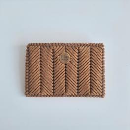 Geweven pasjeshouder | Lichtbruin