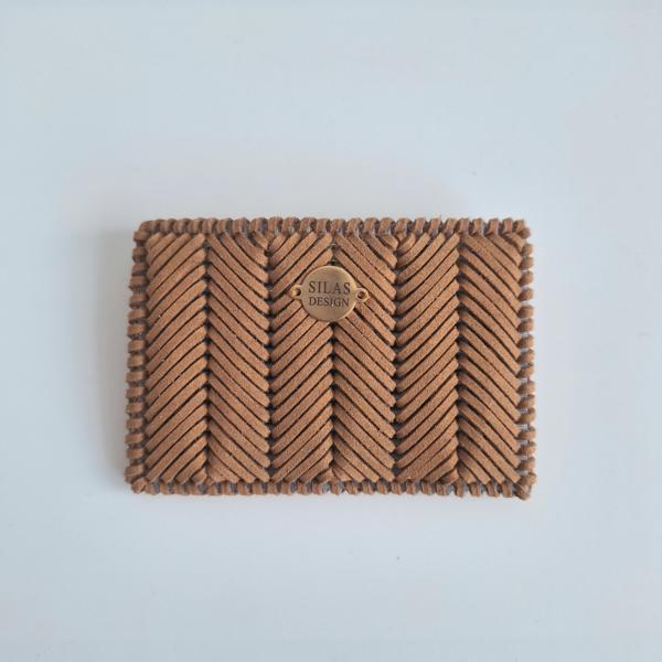Geweven pasjeshouder | Lichtbruin