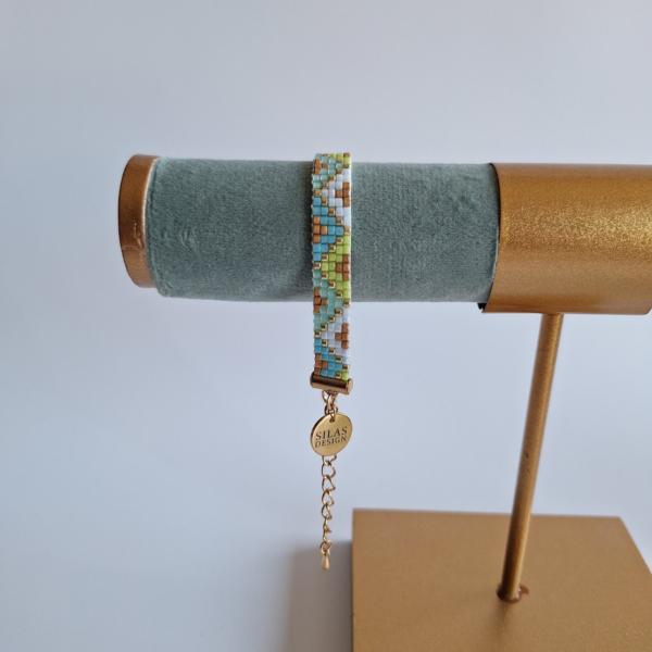 Geweven kralen armband 'Boho-chic zigzag'