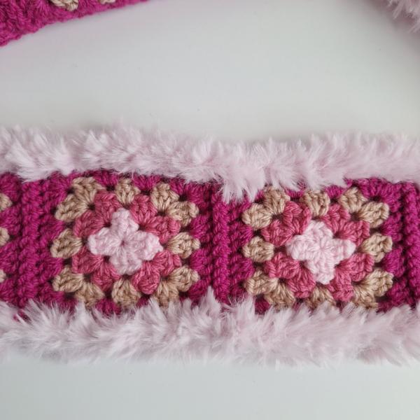 Gehaakte granny square tas | Roze