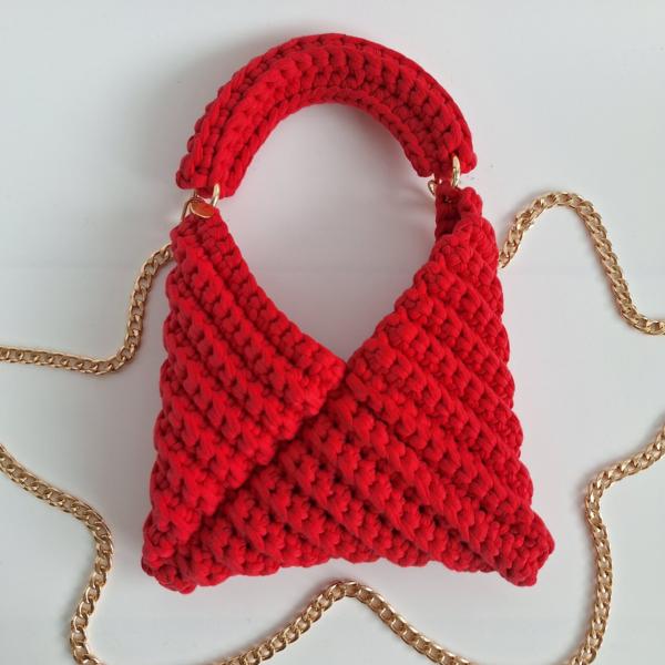 Gehaakte crossbody tas | Fuchsia