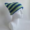 Thumbnail for Gehaakte muts | Kobaltblauw en lichtgroen