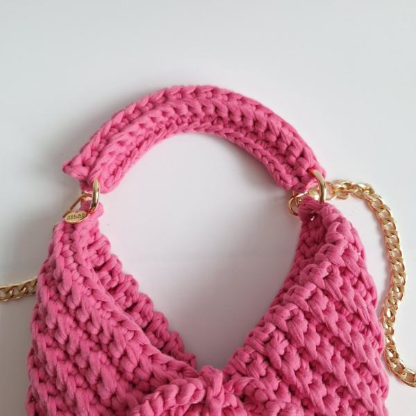 Gehaakte crossbody tas | Barbie roze