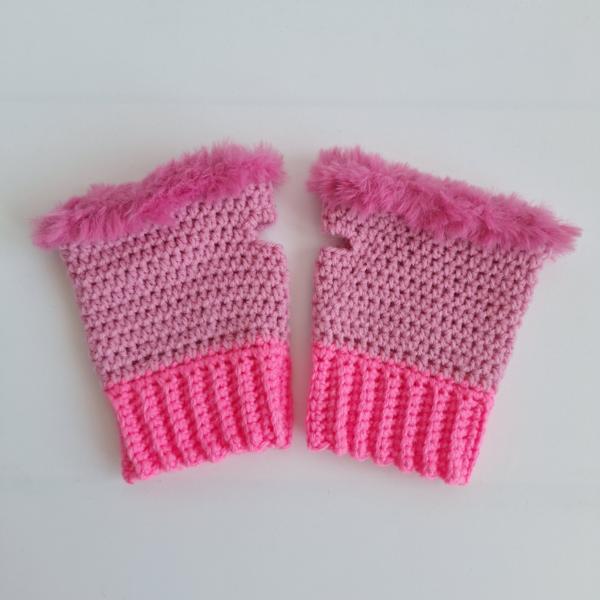 Gehaakte handschoenen - gehaakte vingerloze handschoenen | Barbie girl