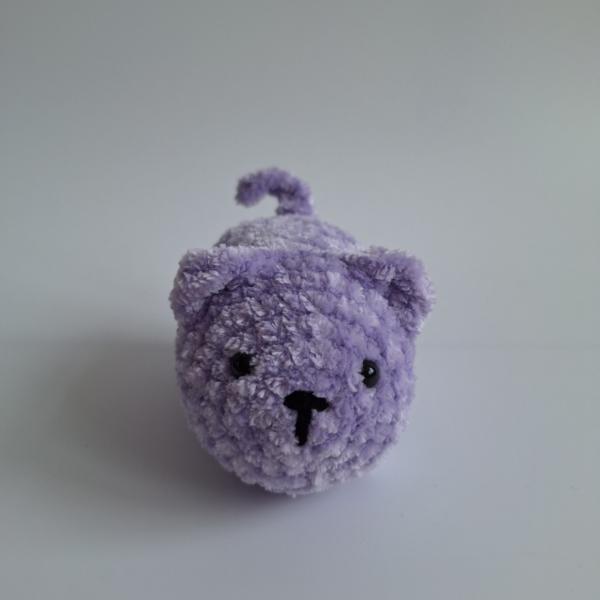 Gehaakte knuffel 'Lila kat'