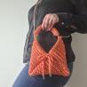 Thumbnail for Gehaakte crossbody tas | Glitter oranje