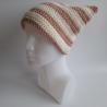 Thumbnail for Gehaakte muts | Crème en poeder roze