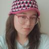 Thumbnail for Gehaakte bucket hat | Fuchsia, wit en zwart