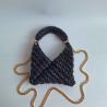 Thumbnail for Gehaakte crossbody tas 'Metallic zwart regenboog'