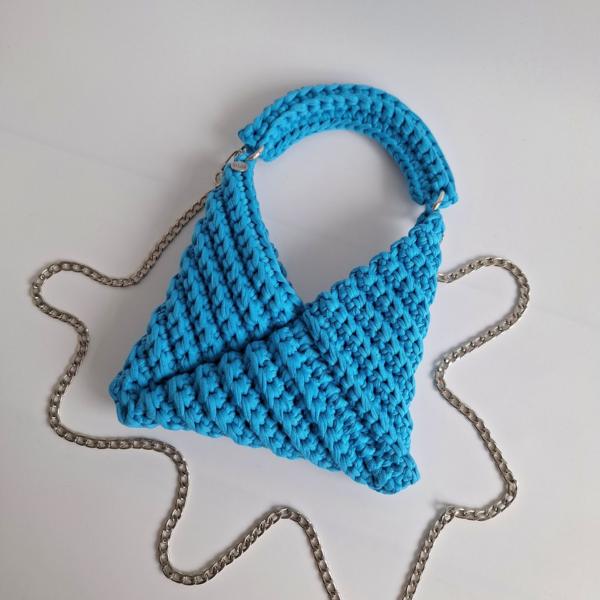 Gehaakte crossbody tas | Petrol