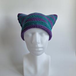 Gehaakte muts | Paars en petrol