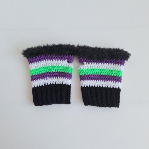 Gehaakte handschoenen - gehaakte vingerloze handschoenen | Beetlejuice vibes