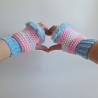 Thumbnail for Gehaakte handschoenen - gehaakte vingerloze handschoenen | Transgender Pride vlag