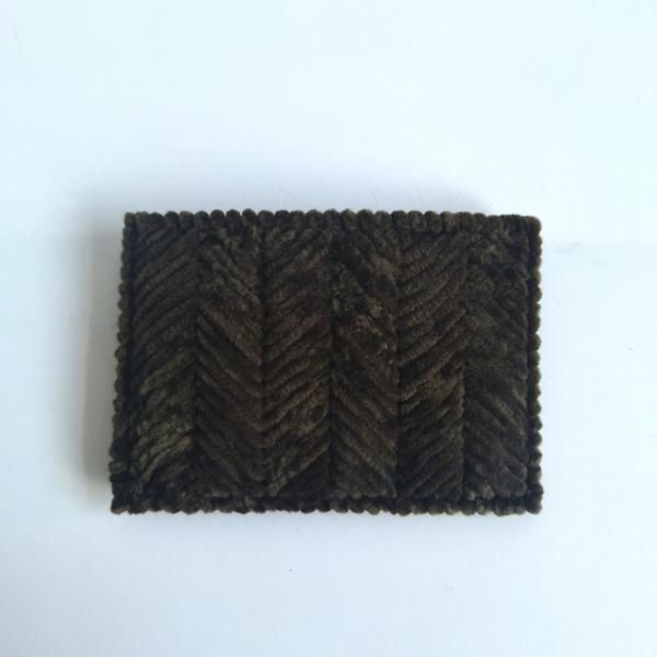 Geweven pasjeshouder | Camouflage groen velvet look
