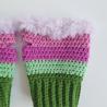 Thumbnail for Gehaakte handschoenen - gehaakte vingerloze handschoenen | Groen, mintgroen, lavendel, Barbie roze en lila