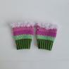Thumbnail for Gehaakte handschoenen - gehaakte vingerloze handschoenen | Groen, mintgroen, lavendel, Barbie roze en lila