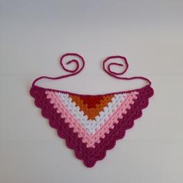 Gehaakte bandana 'Lesbische vlag'