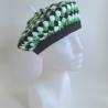 Thumbnail for Gehaakte beret | Zwart, wit en groen