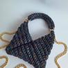 Thumbnail for Gehaakte crossbody tas 'Metallic zwart regenboog'