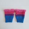 Thumbnail for Gehaakte handschoenen - gehaakte vingerloze handschoenen | Biseksuele Pride vlag