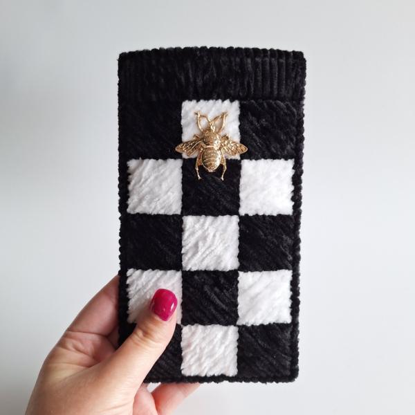 Geweven brillenkoker | Zwart en wit