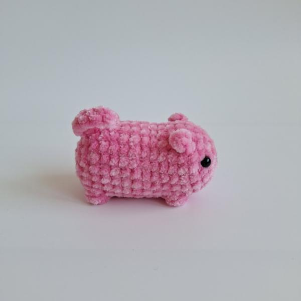 Gehaakte knuffel 'Kleine roze kat'