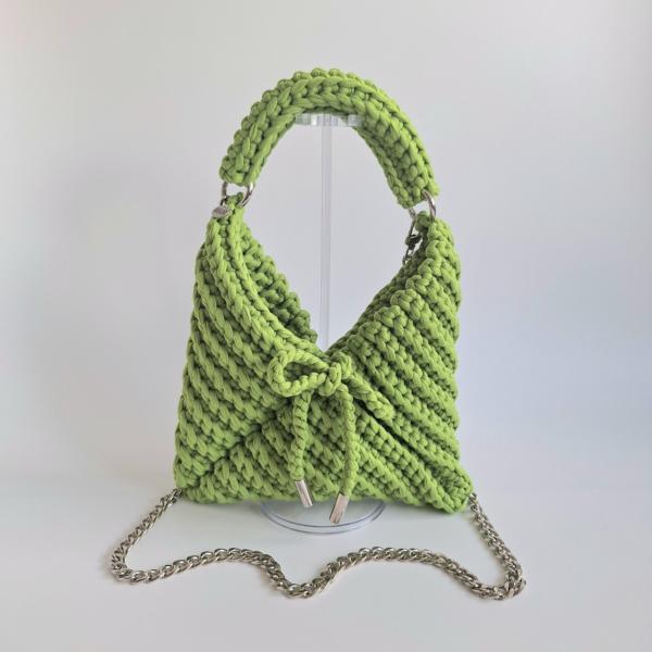 Gehaakte crossbody tas | Appelgroen
