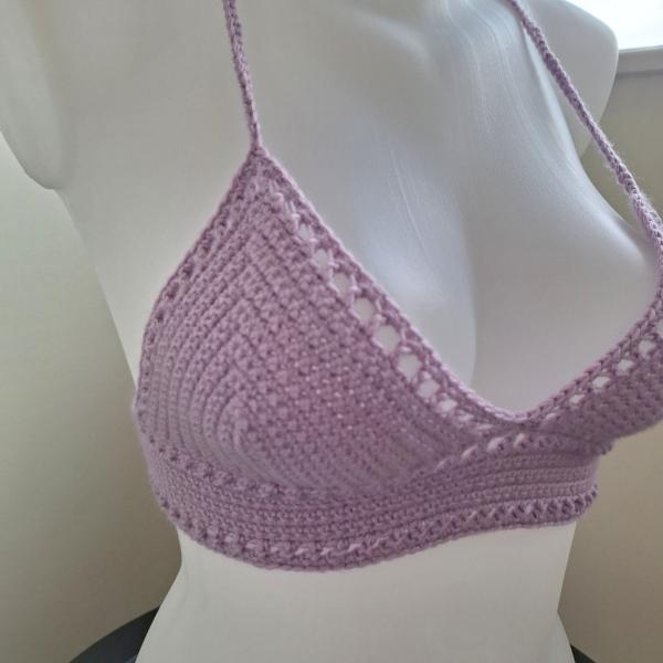 Gehaakt topje 'Boho top lila'