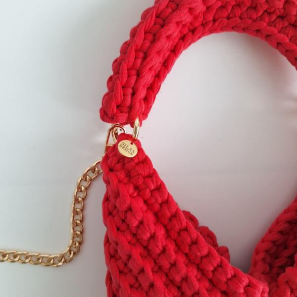 Gehaakte crossbody tas | Fuchsia