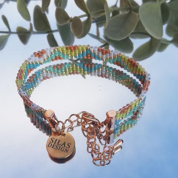 Geweven kralen armband 'Boho-chic zigzag'