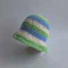 Thumbnail for Gehaakt baby zonnehoedje 'Groen, blauw en crème'