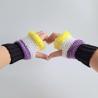 Thumbnail for Gehaakte handschoenen - gehaakte vingerloze handschoenen | Non-binary Pride vlag
