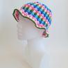 Thumbnail for Gehaakte bucket hat | Turquoise, kobaltblauw, lila, knalroze, crème en donkergroen