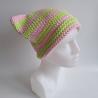 Thumbnail for Gehaakte muts | Lichtroze en limoengroen