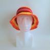 Thumbnail for Gehaakte bucket hat | Oranje, fuchsia, koraal, rood en geel