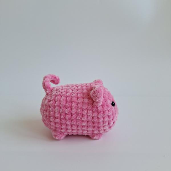 Gehaakte knuffel 'Roze kat'