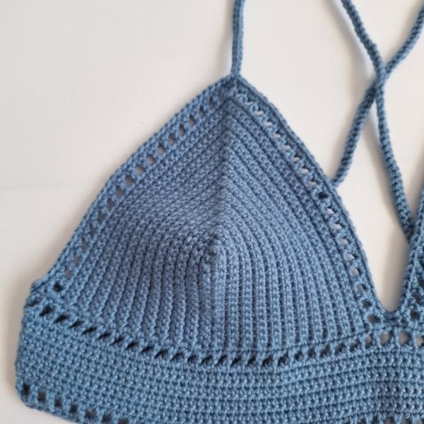 Gehaakt topje 'Boho top blauw | paars'