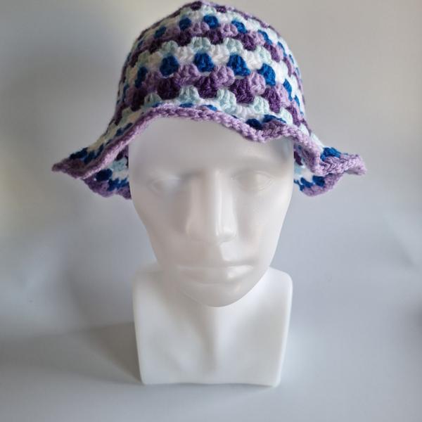 Gehaakte bucket hat | Blauwe bes