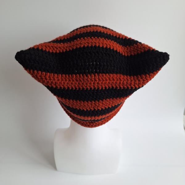 Gehaakte muts | Zwart en roest