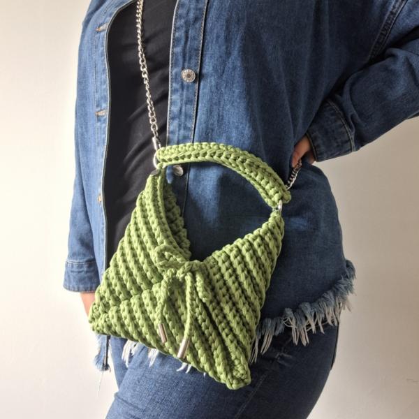 Gehaakte crossbody tas | Appelgroen