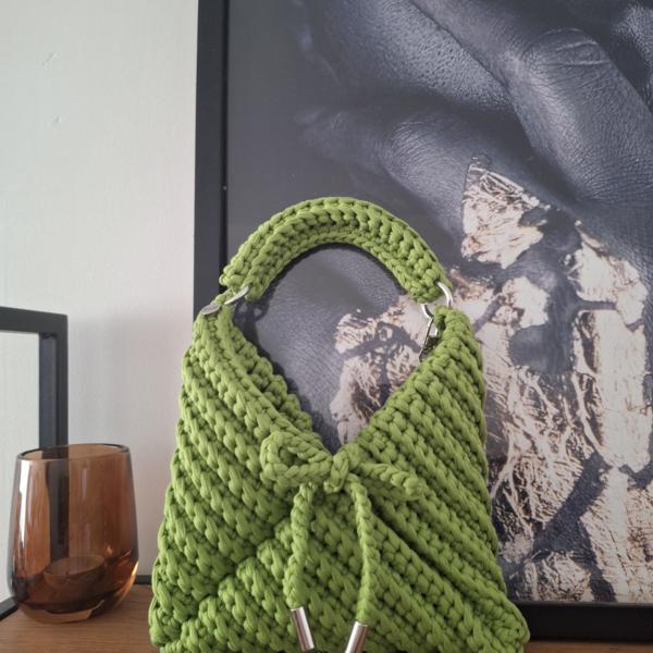 Gehaakte crossbody tas | Appelgroen